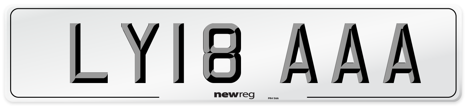 LY18 AAA Number Plate from New Reg